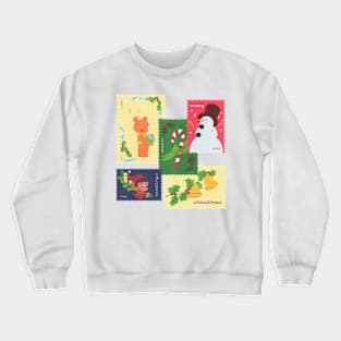 Christmas stamps Crewneck Sweatshirt